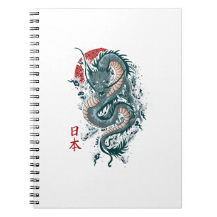 Traditionell japansk Art Dragon Japansk dragon Anteckningsbok