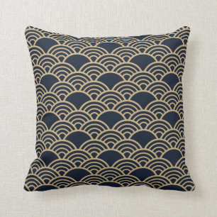 Traditionell japansk design Fläkt eller påfyllni Kudde