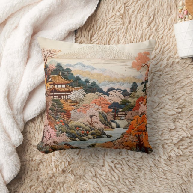 Traditionell japansk Elegant-design för teaterkons Kudde (Filt)