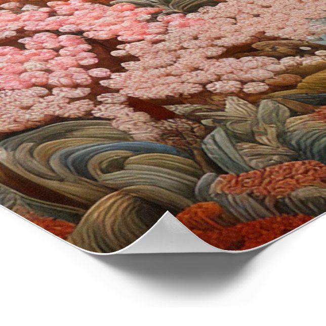 Traditionell japansk Elegant-design för teaterkons Poster (Hörn)