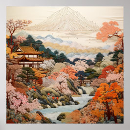 Traditionell japansk Elegant-design för teaterkons Poster