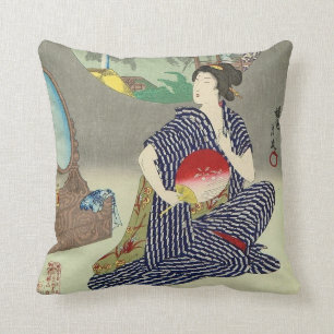 Traditionell japansk Geisha Cushion Dekorativ kudd Kudde