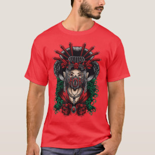 Traditionell japansk Geisha Japan-mask T Shirt