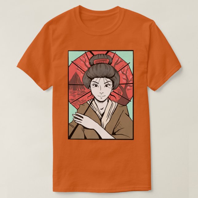Traditionell japansk geisha Kimono Japan Otaku Kaw T Shirt (Design framsida)