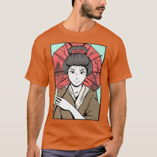 Traditionell japansk geisha Kimono Japan Otaku Kaw T Shirt