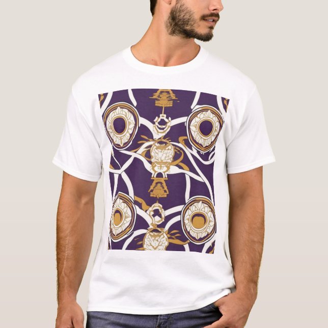 Traditionell japansk geometrisk mönsterdesign 0026 t shirt (Framsida)