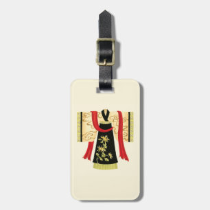 Traditionell japansk Kimono med Blommigt Print Bagagebricka