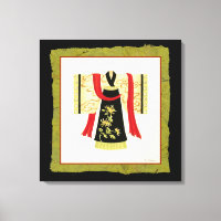 Traditionell japansk Kimono med Blommigt Print