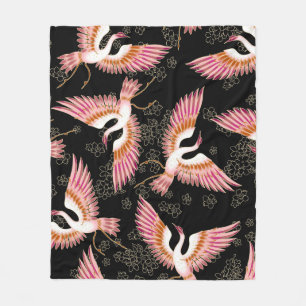 Traditionell japansk Kimono Motifs Mönster Fleecefilt
