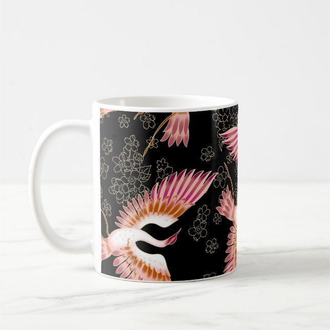 Traditionell japansk Kimono Motifs Mönster Kaffemugg (Vänster)