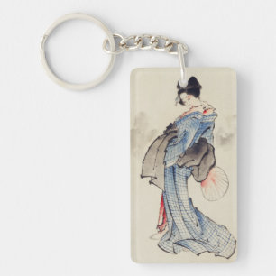 Traditionell japansk konst av geisha i kimono