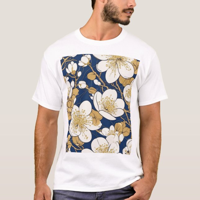 Traditionell japansk mönsterdesign 0007 t shirt (Framsida)
