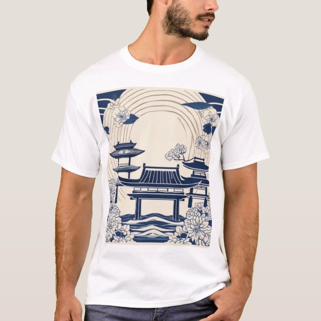 Traditionell japansk mönsterdesign 0028 t shirt (Framsida)