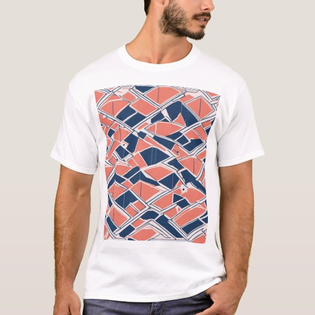 Traditionell japansk mönsterdesign 0029 - Äkta T Shirt (Framsida)