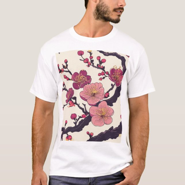Traditionell japansk mönsterdesign 0032 t shirt (Framsida)