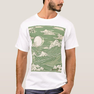 Traditionell japansk mönsterdesign 0038 - Äkta T Shirt