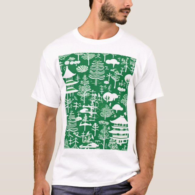 Traditionell japansk mönsterdesign 0069 t shirt (Framsida)