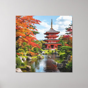 Traditionell japansk pagod canvastryck