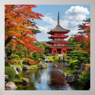 Traditionell japansk pagod poster