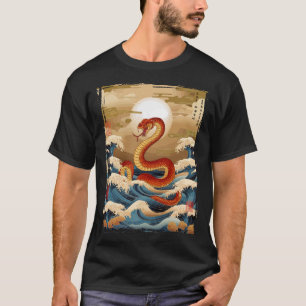 Traditionell japansk snake Art T Shirt