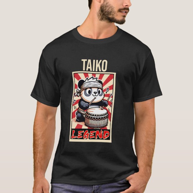 Traditionell japansk Taiko-rom T Shirt (Framsida)