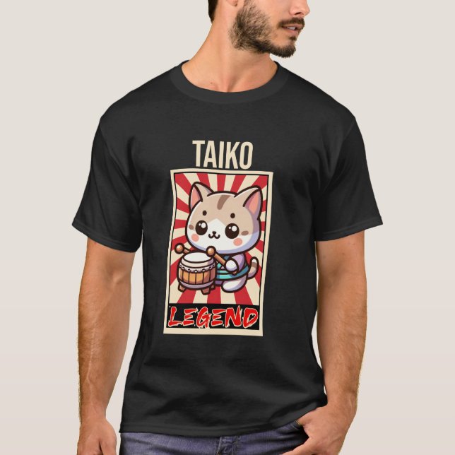 Traditionell japansk Taiko-rom T Shirt (Framsida)