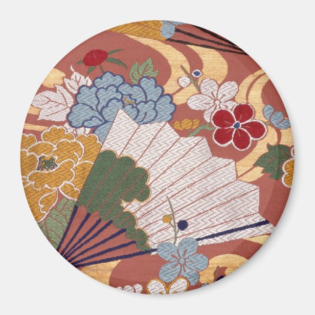 Traditionell japansk textildesign Magnet (Framsidan)