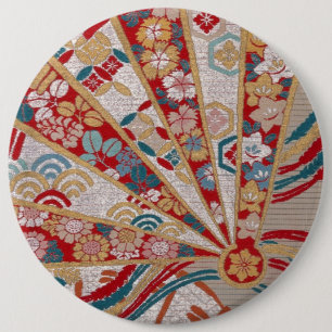 Traditionell japansk tygdesign knapp
