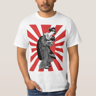 Traditionell japansk ukiyoekvinna t-shirt