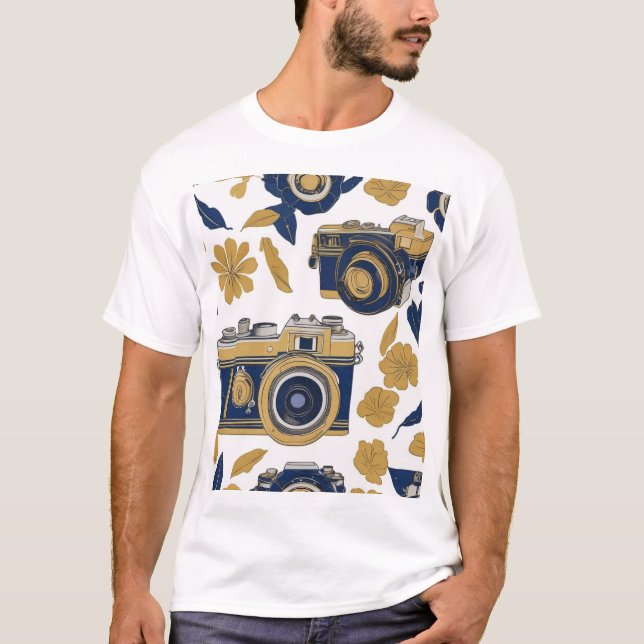 Traditionell japansk vågmönstertextildesign t shirt (Framsida)