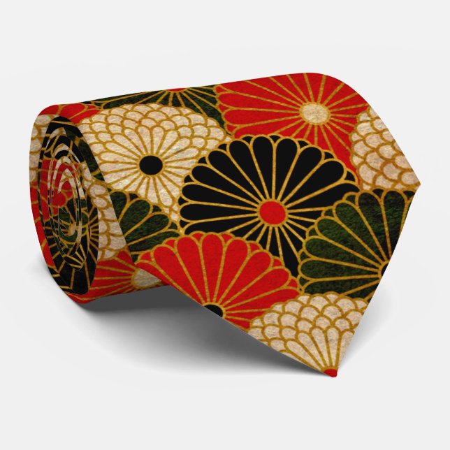 Traditionell japanska mönstermanar tie slips (Rullad)