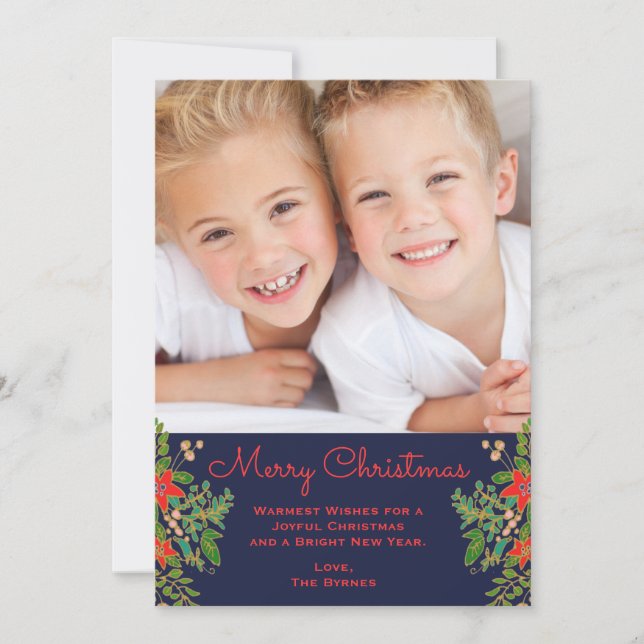 Traditionell jul - en fotoflotta anteckningskort (Framsida)