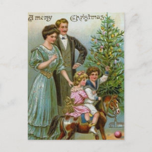 Traditionell jul helg vykort