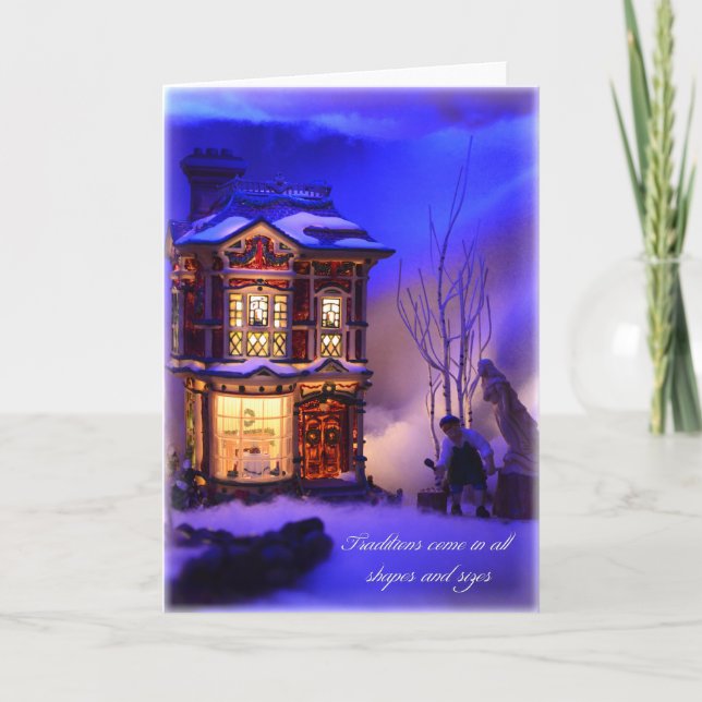 Traditionell jul helgkort (Framsida)