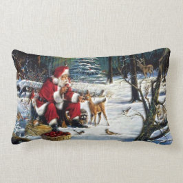 Traditionell jul Santa i parkera Lumbarkudde