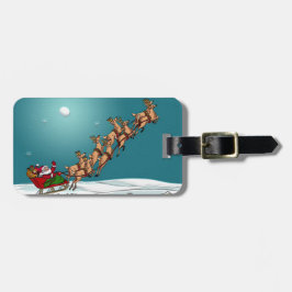 Traditionell jul Santa och ren Bagagebricka