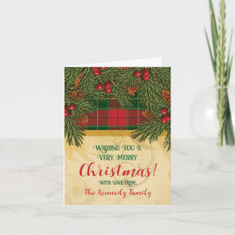 Traditionell jul, torsk, andningsfoto kort