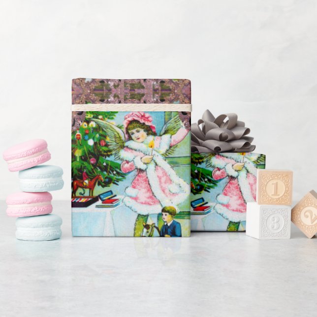 Traditionell jul under Träd Presentpapper (Baby Shower)