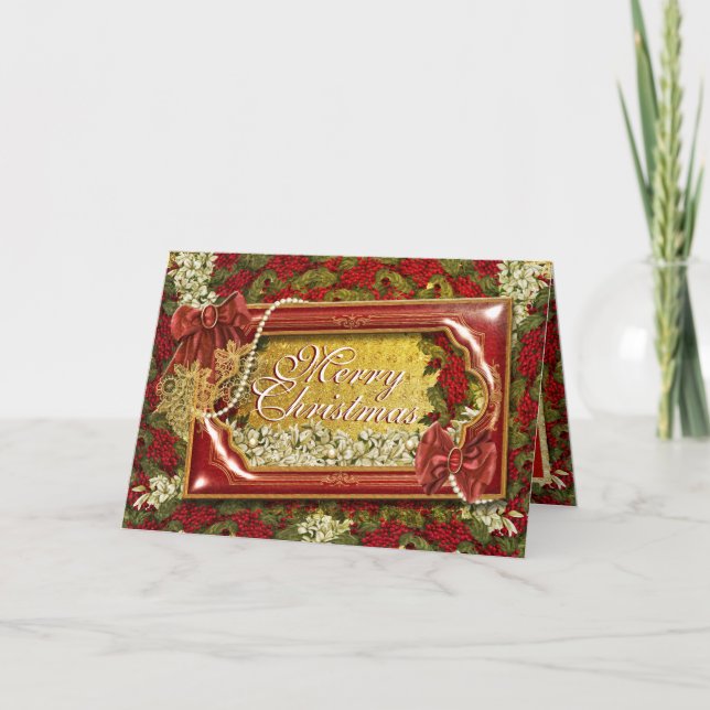 Traditionell julafton helgkort (Framsida)