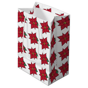 Traditionell julafton Poinsettias Helgdag Gift Bag