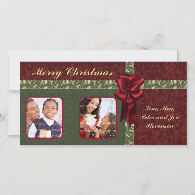 Traditionell juldesign julkort (Framsida)