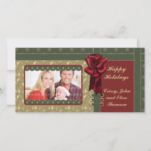 Traditionell juldesign julkort (Framsida)