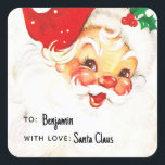 Traditionell julgåva från Jultomten Kids Fyrkantigt Klistermärke<br><div class="desc">Den traditionella Jultomten Personlig Gift Stickers hjälper till att göra märkningen av presenter lite enklare under festsäsongen! Lägg till namn från vem presenten är till och från. Underbar för att dölja handstil från små barn och för hemlig Santa presenter.</div>