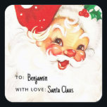 Traditionell julgåva från Jultomten Kids Fyrkantigt Klistermärke<br><div class="desc">Den traditionella Jultomten Personlig Gift Stickers hjälper till att göra märkningen av presenter lite enklare under festsäsongen! Lägg till namn från vem presenten är till och från. Underbar för att dölja handstil från små barn och för hemlig Santa presenter.</div>