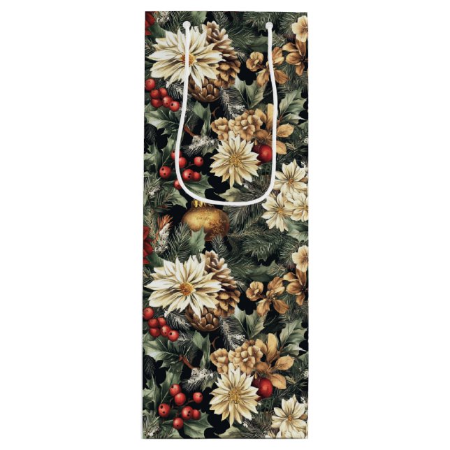 Traditionell julgran blomster högtid  (Framsidan)