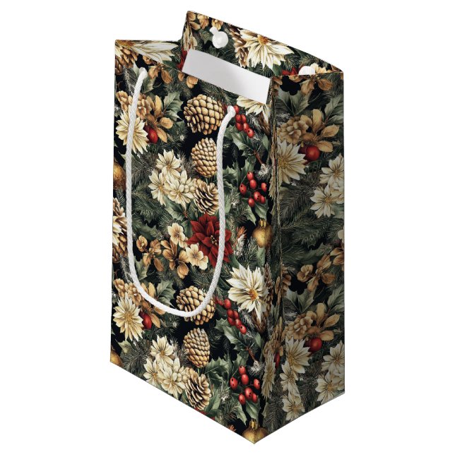 Traditionell julgran blomster högtid  (Framsidan Vinklad)
