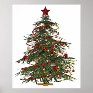 traditionell julgran poster