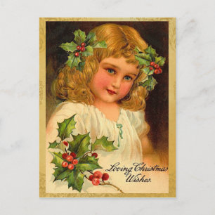 Traditionell julkort helg vykort