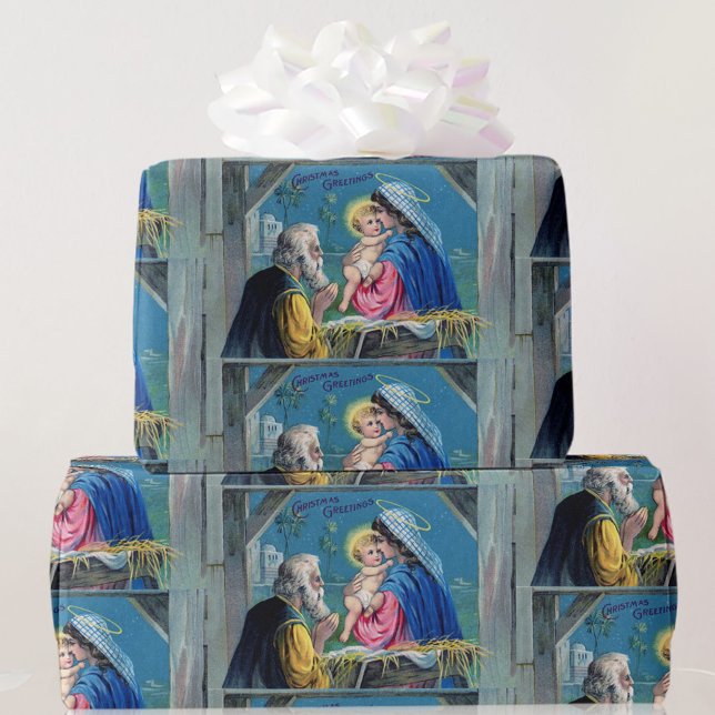 Traditionell julkort - nativitet Jesus Presentpapper (Skapare uppladdad)