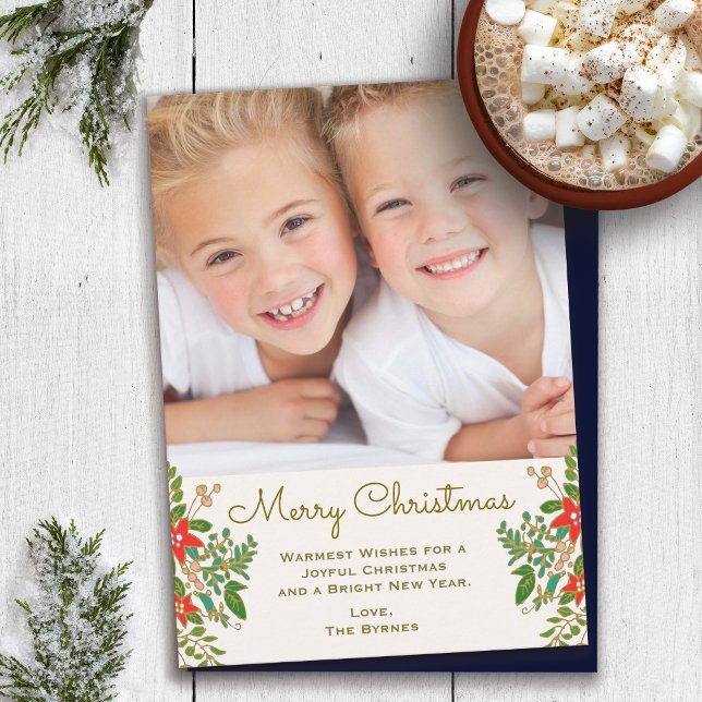 Traditionell julkrans ett foto anteckningskort (Skapare uppladdad)